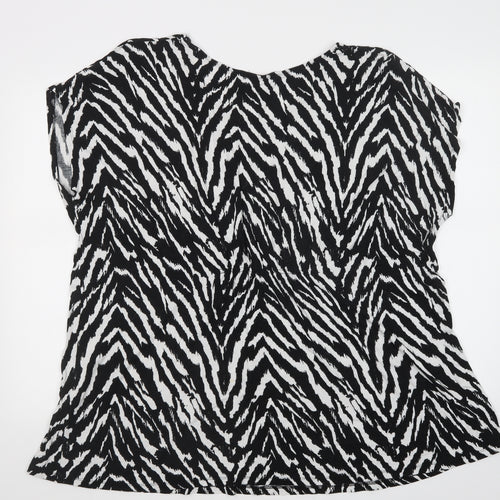 Preworn Womens Multicoloured Animal Print  Basic Blouse Size 24