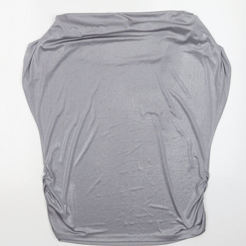 Dorothy Perkins Womens Silver   Basic Blouse Size 18