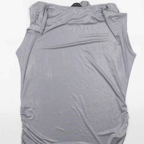 Dorothy Perkins Womens Silver   Basic Blouse Size 18