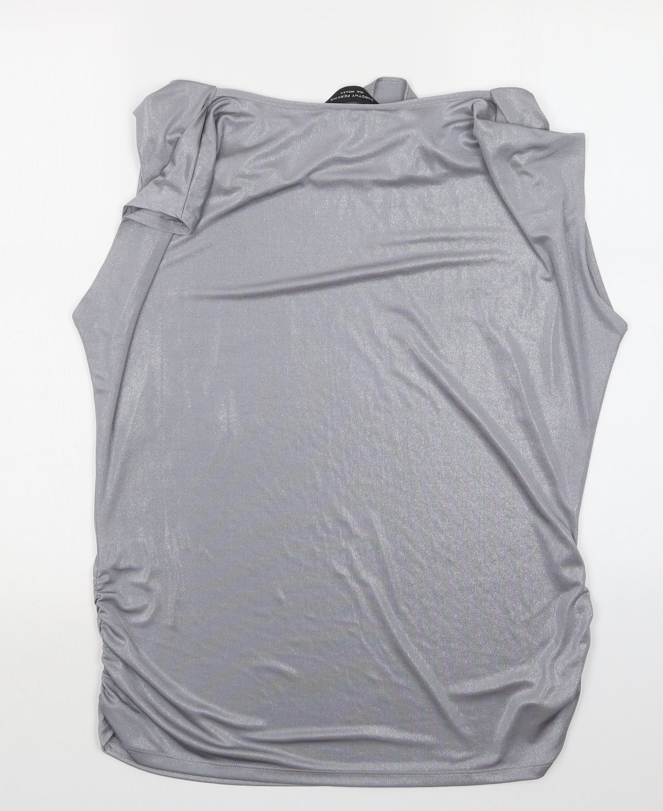 Dorothy Perkins Womens Silver   Basic Blouse Size 18
