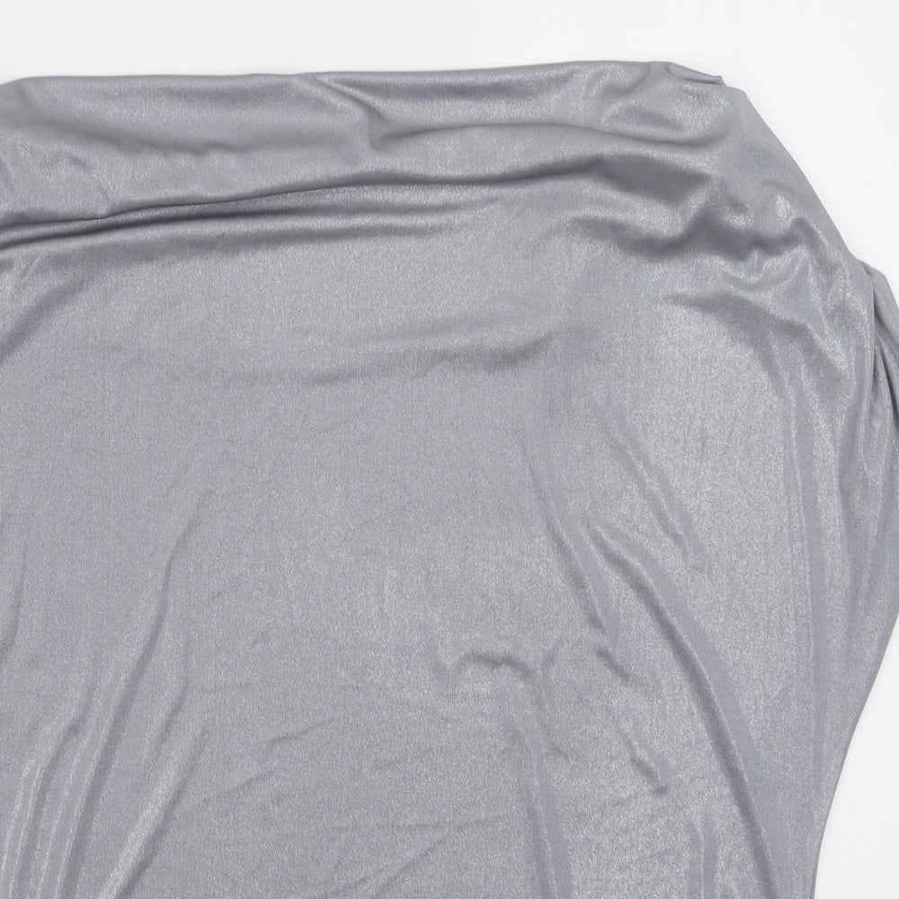 Dorothy Perkins Womens Silver   Basic Blouse Size 18