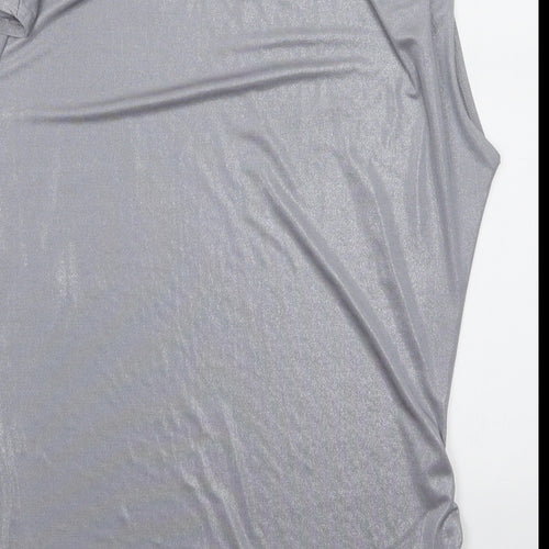 Dorothy Perkins Womens Silver   Basic Blouse Size 18