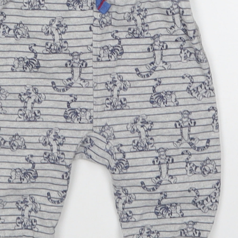 George Baby Grey Striped  Sweatpants Trousers Size 0-3 Months  - Winnie the Pooh