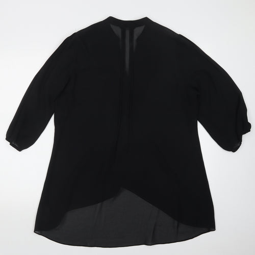 M&S Womens Black   Basic Blouse Size 16