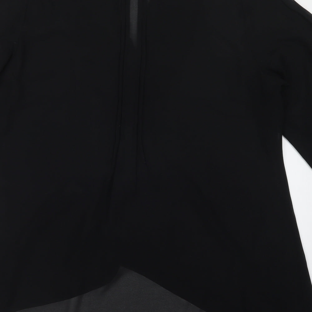 M&S Womens Black   Basic Blouse Size 16