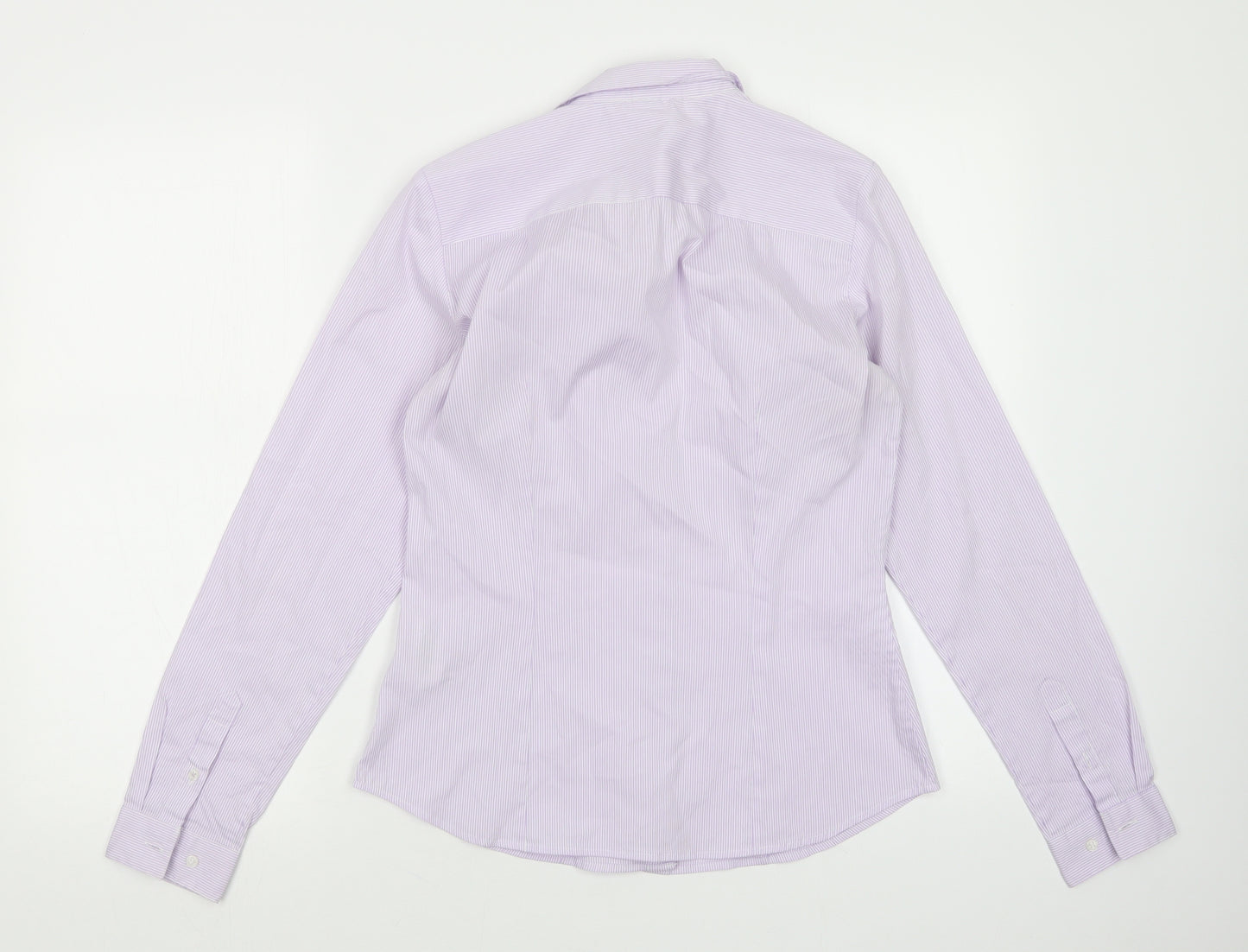 H&M Womens Pink Striped  Basic Button-Up Size 10