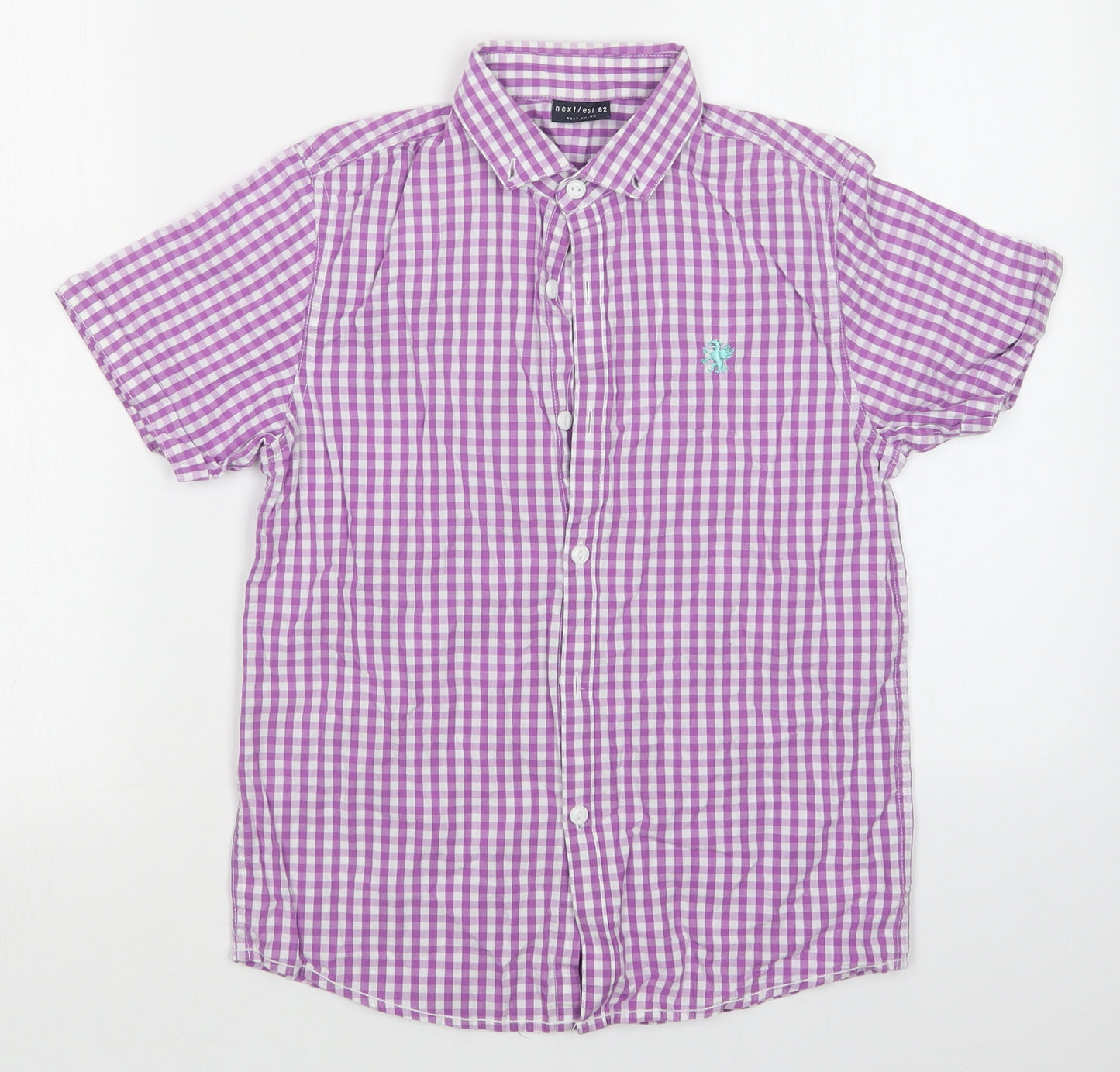 NEXT Boys Pink Check  Basic Button-Up Size 10 Years