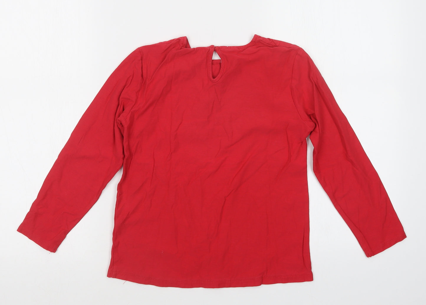 Zara Girls Red Floral  Basic T-Shirt Size 9 Years