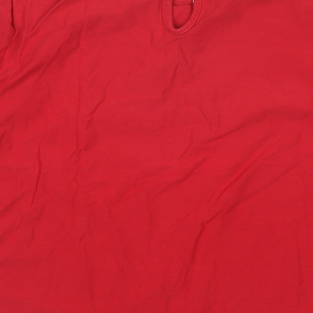Zara Girls Red Floral  Basic T-Shirt Size 9 Years