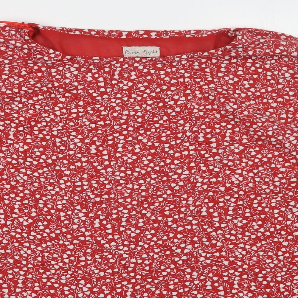 Phase Eight Womens Red Polka Dot  Pullover Jumper Size 16