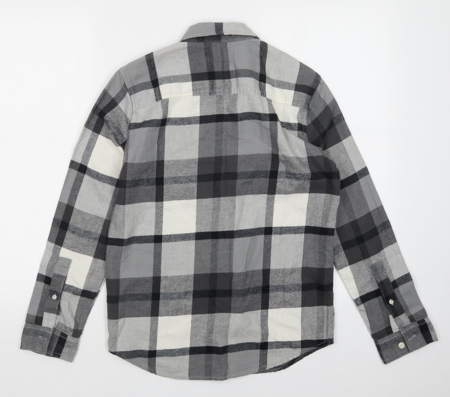 abercrombie kids Boys Grey Plaid  Basic Button-Up Size 11-12 Years