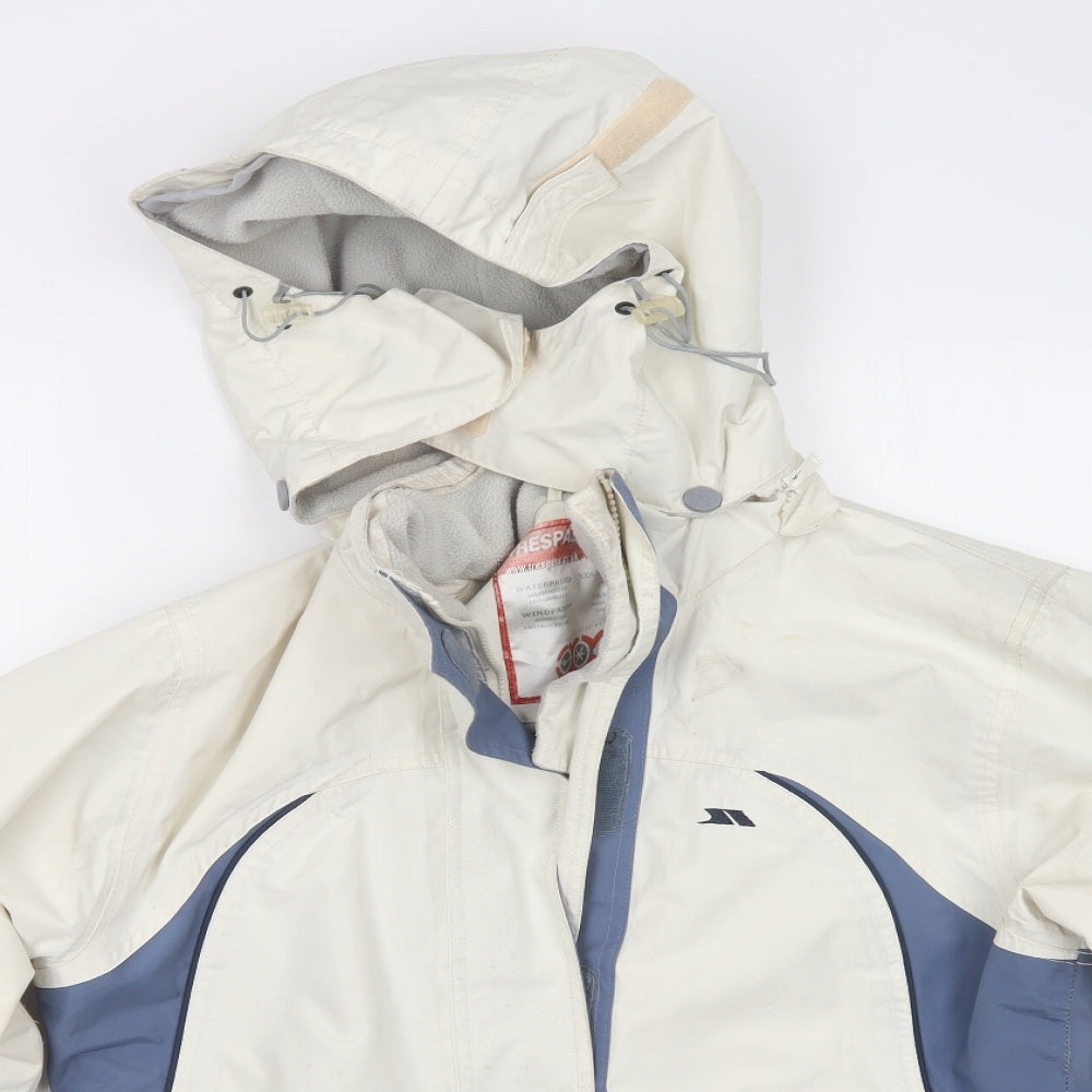 Trespass Womens Ivory   Rain Coat Coat Size S