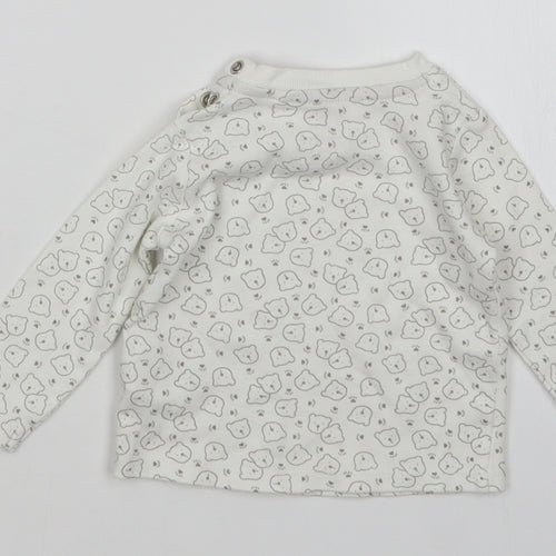 Lupilu Baby White Animal Print  Basic T-Shirt Size 3-6 Months