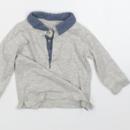 matalan  Boys Grey   Basic Polo Size 6-9 Months