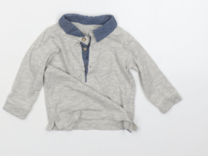 matalan  Boys Grey   Basic Polo Size 6-9 Months
