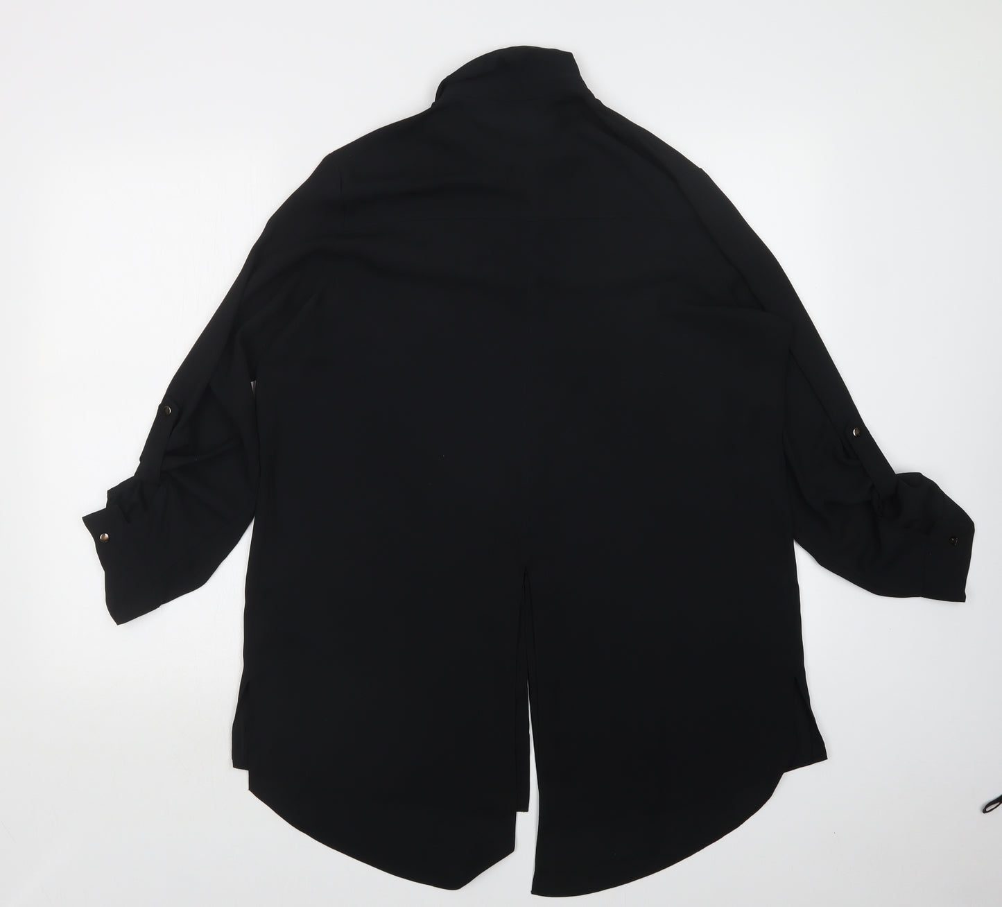 George Womens Black   Basic Button-Up Size 14