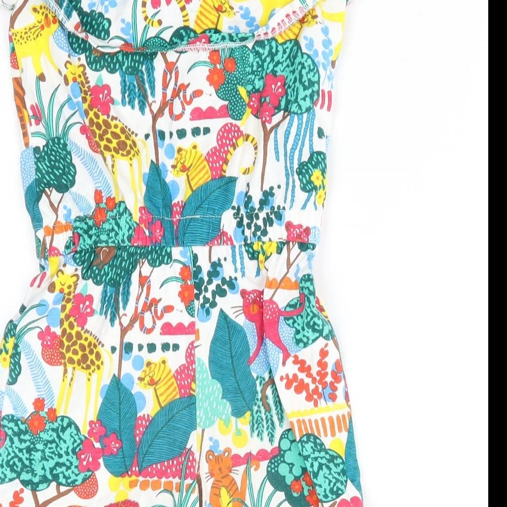TU Girls Green Flecked  Romper One-Piece Size 2-3 Years  - jungle pattern