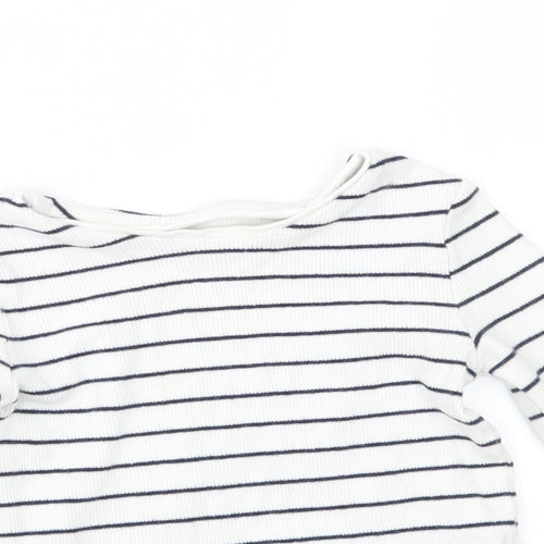 F&F Baby White Striped  Pullover Jumper Size 12-18 Months