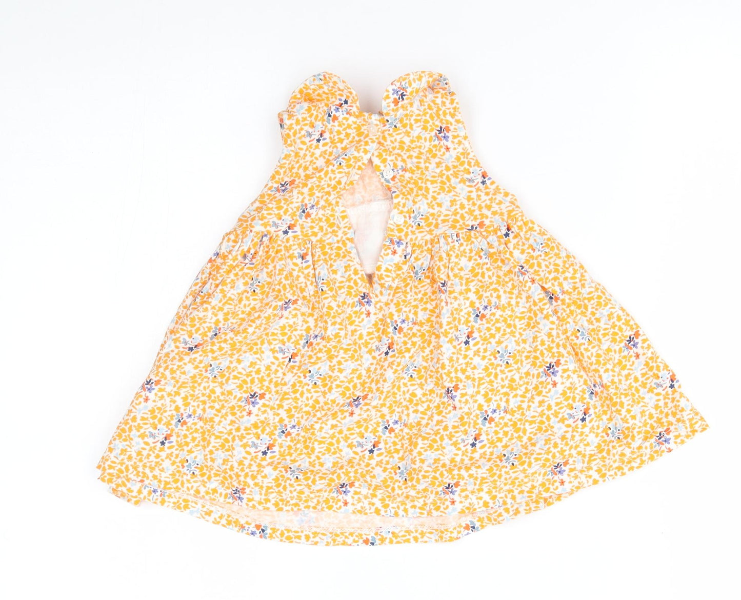 NEXT Girls Orange Floral  A-Line  Size 6-9 Months