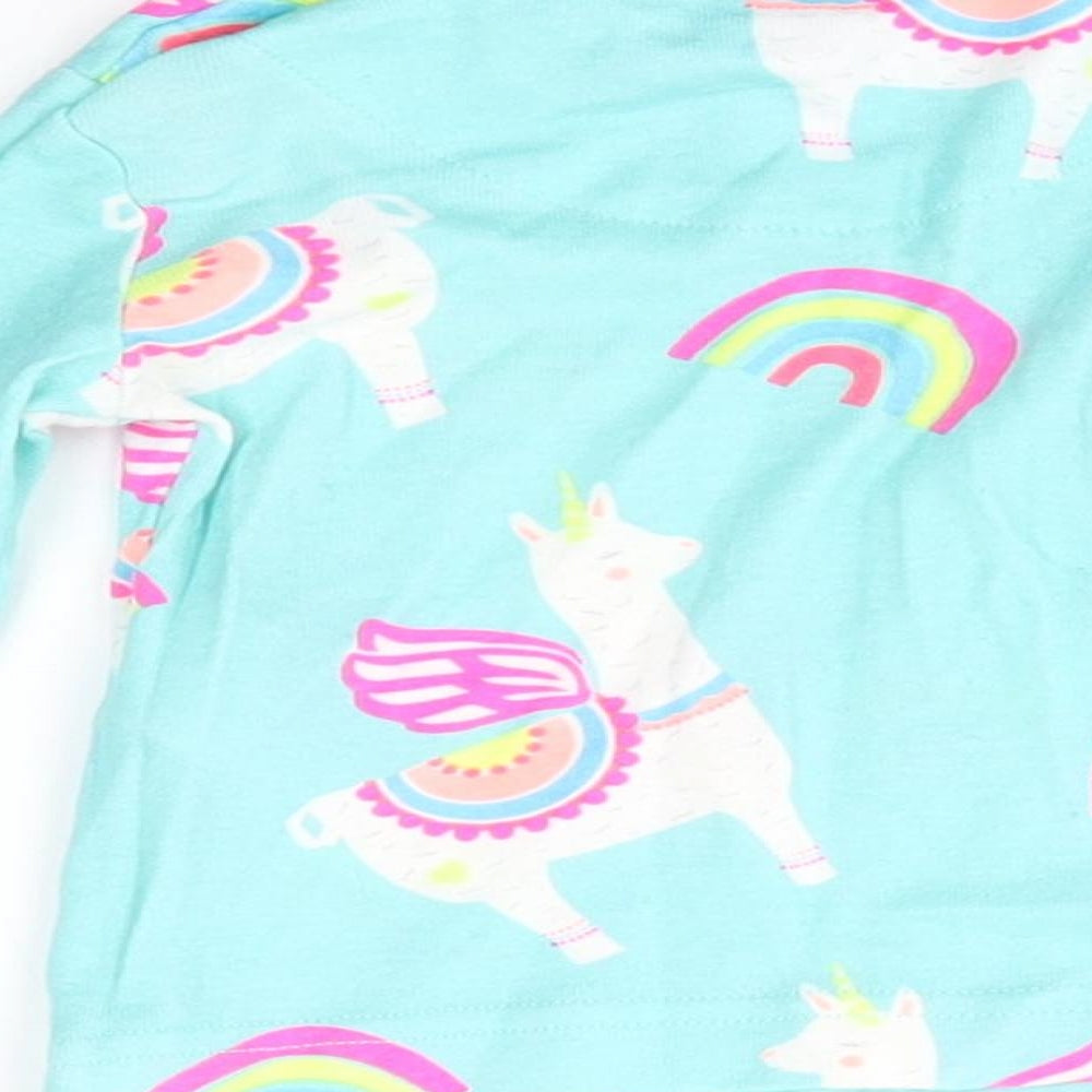 Blue Zoo Baby Blue    Pyjama Top Size 12-18 Months  - llamacorn, matching set