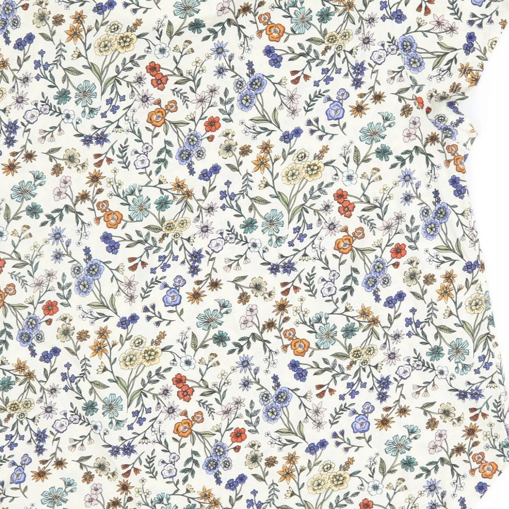 H&M Womens Beige Fair Isle  Basic Blouse Size M