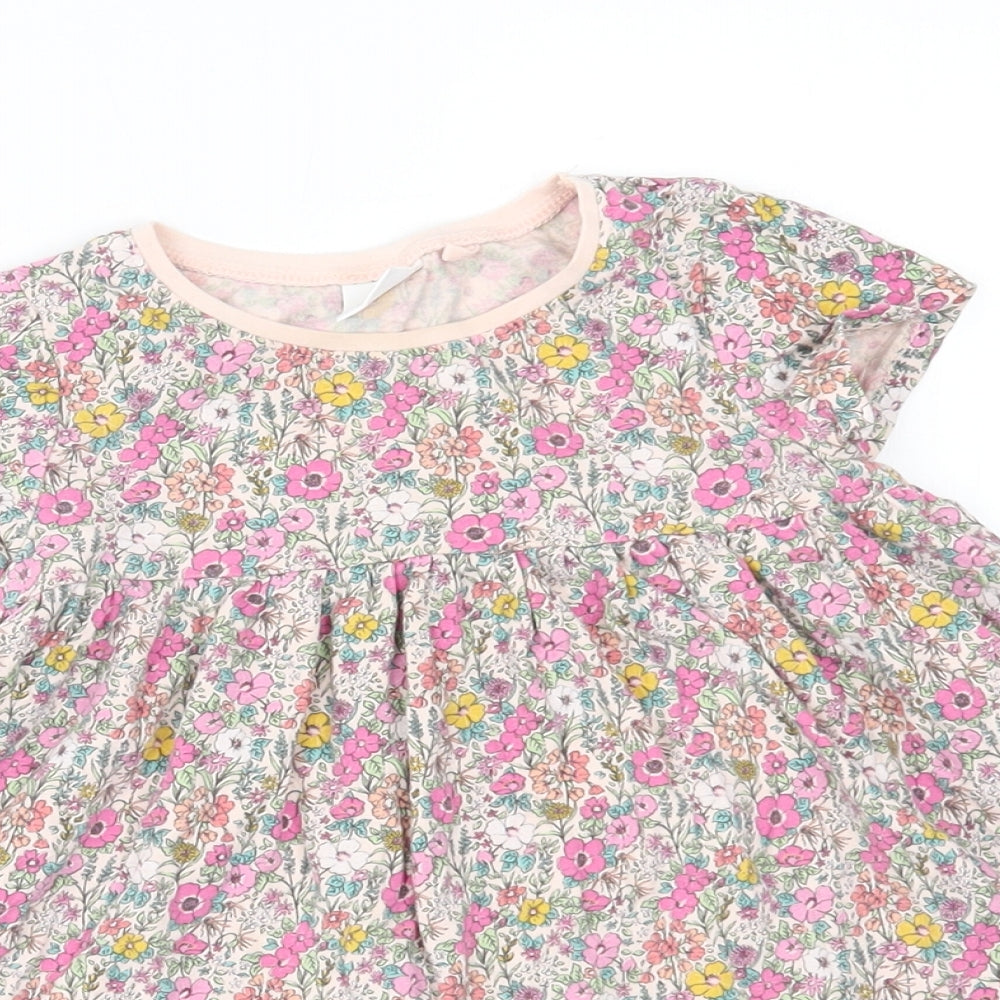 NEXT Girls Pink Floral  A-Line  Size 12-18 Months
