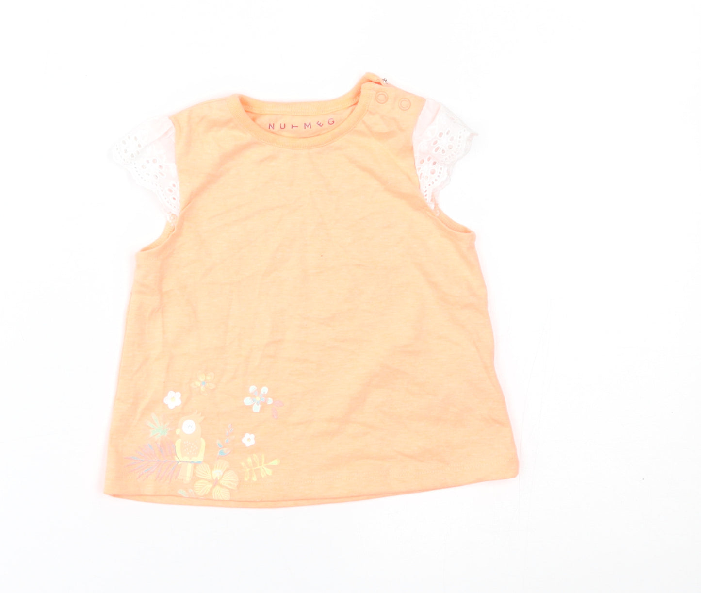 Nutmeg Girls Orange   Basic Blouse Size 6-9 Months