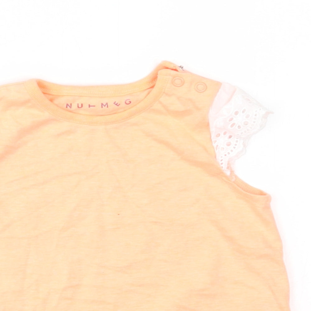 Nutmeg Girls Orange   Basic Blouse Size 6-9 Months