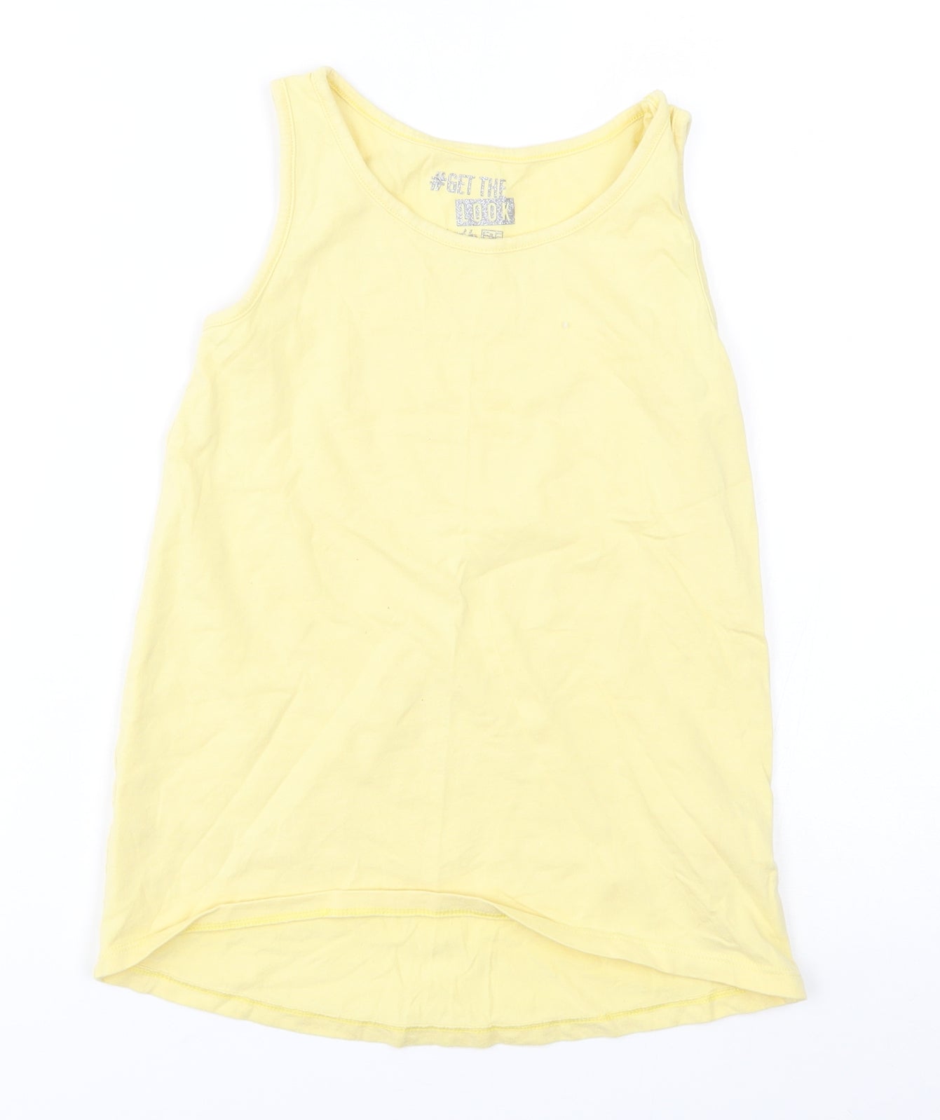 F&F Girls Yellow   Basic Tank Size 9-10 Years