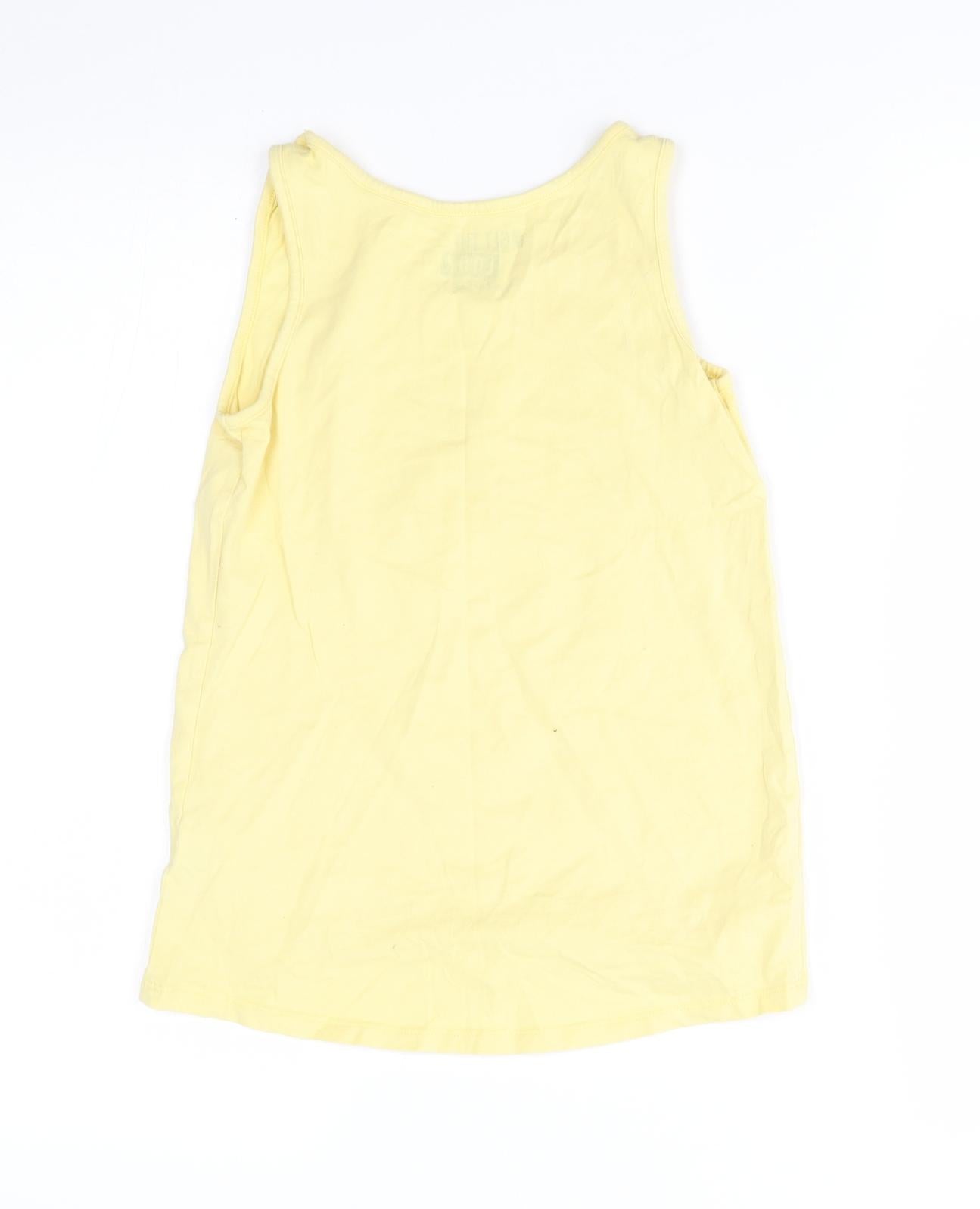F&F Girls Yellow   Basic Tank Size 9-10 Years