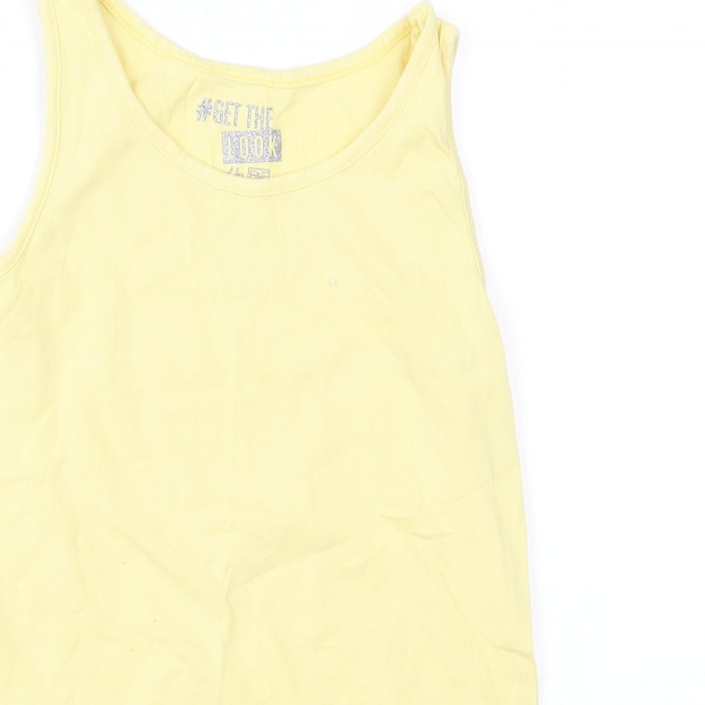 F&F Girls Yellow   Basic Tank Size 9-10 Years