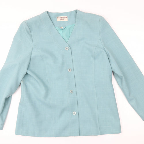 EWM Womens Blue   Jacket Blazer Size 14