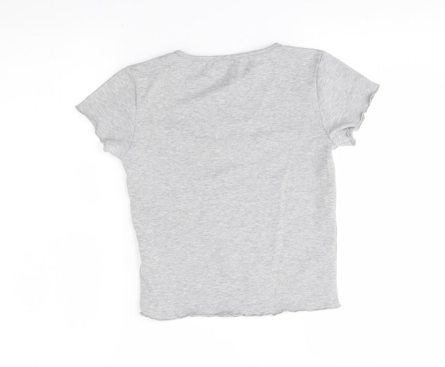 Primark Girls Grey   Basic T-Shirt Size 11-12 Years  - no bad vibes