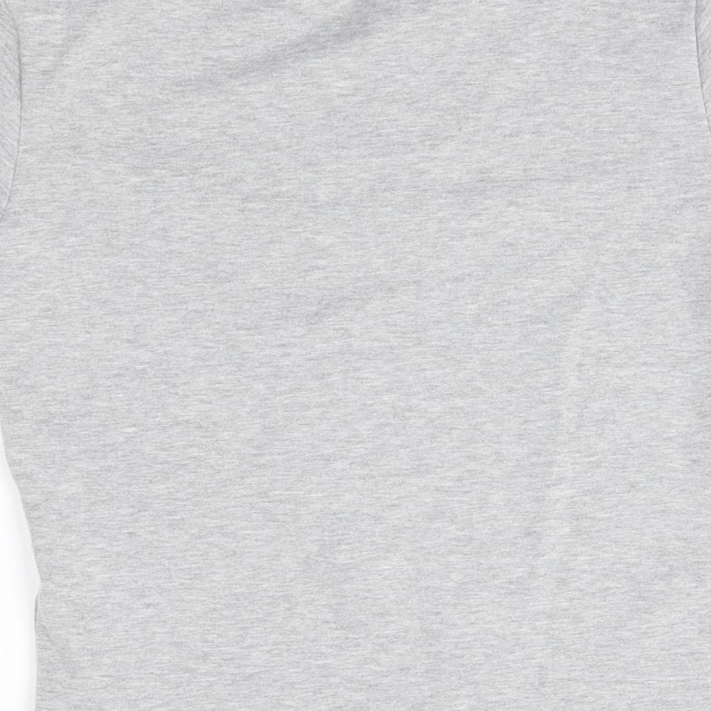 Primark Girls Grey   Basic T-Shirt Size 11-12 Years  - no bad vibes