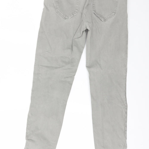 Preworn Womens Grey   Straight Jeans Size 28 in L27 in - ankle zips