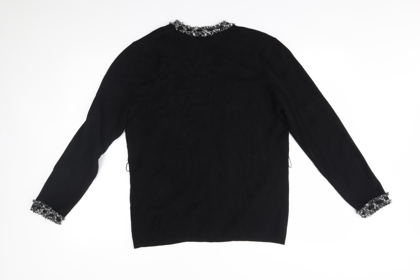 FRANK WALDER Womens Black   Cardigan Jumper Size 14