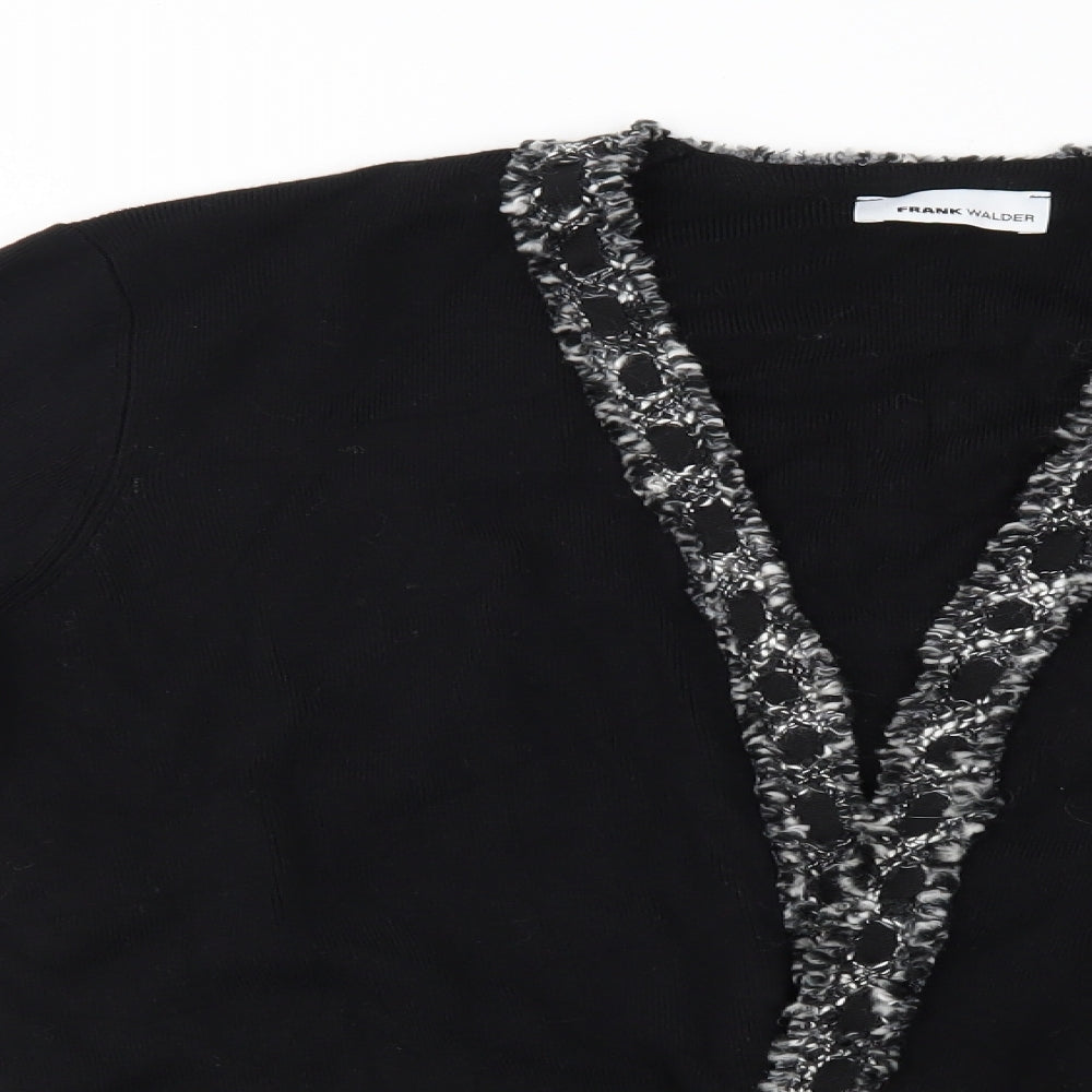 FRANK WALDER Womens Black   Cardigan Jumper Size 14