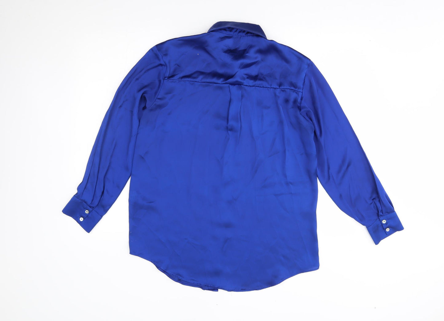 Zara Womens Blue   Basic Button-Up Size XS  - shiny