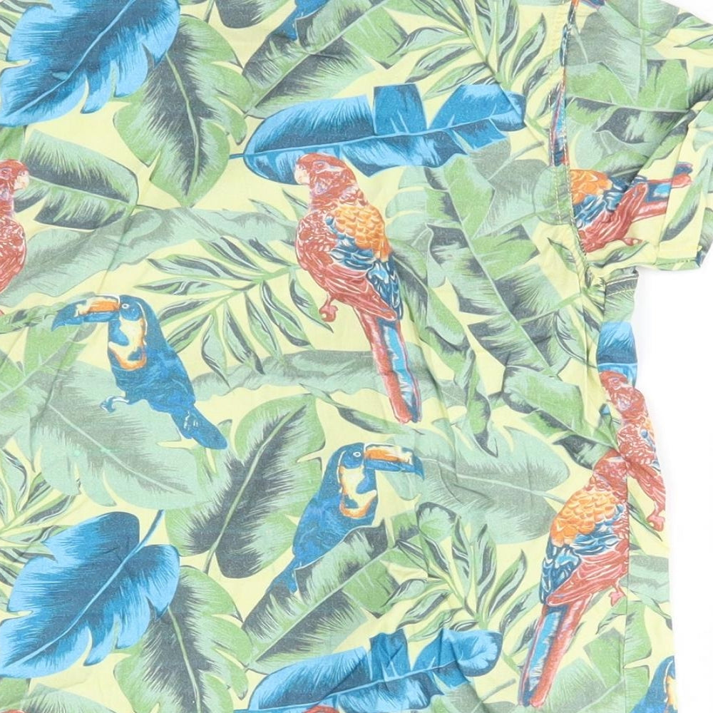 urban rascals Boys Green Floral  Basic Button-Up Size 4-5 Years  - jungle