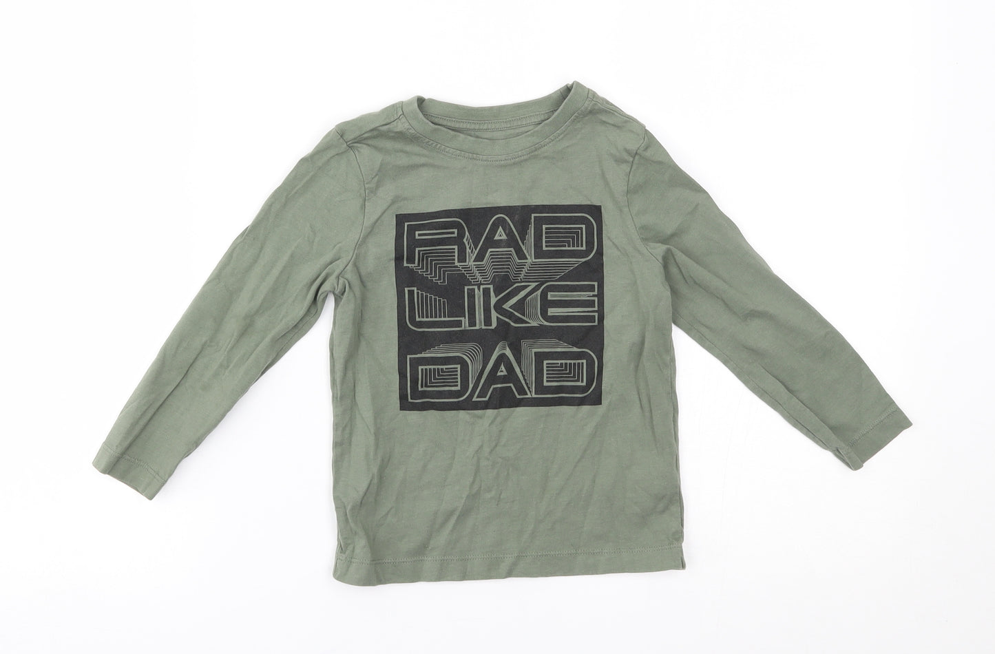 Nutmeg Boys Green   Basic T-Shirt Size 2-3 Years  - rad like dad