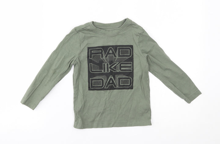 Nutmeg Boys Green   Basic T-Shirt Size 2-3 Years  - rad like dad