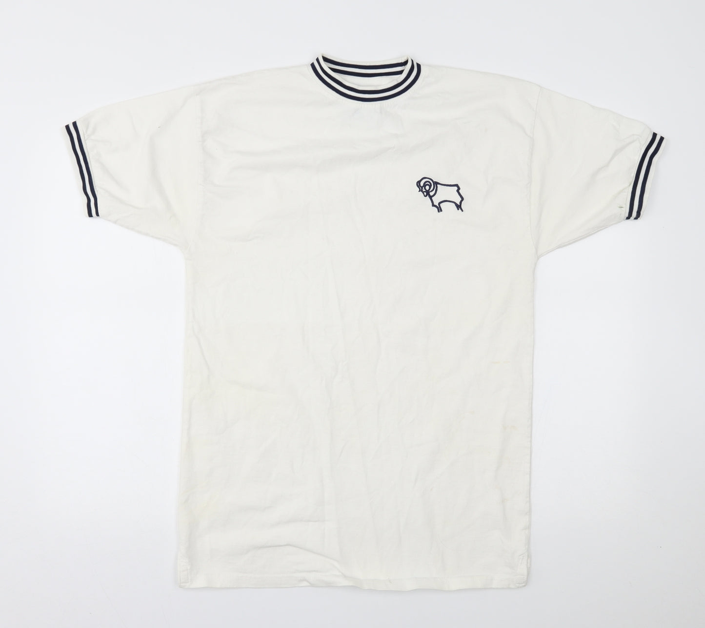 Score Draw Mens White    T-Shirt Size L