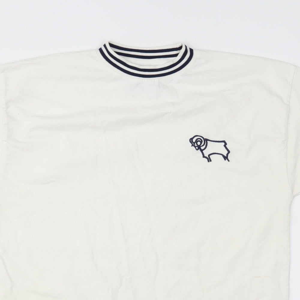 Score Draw Mens White    T-Shirt Size L
