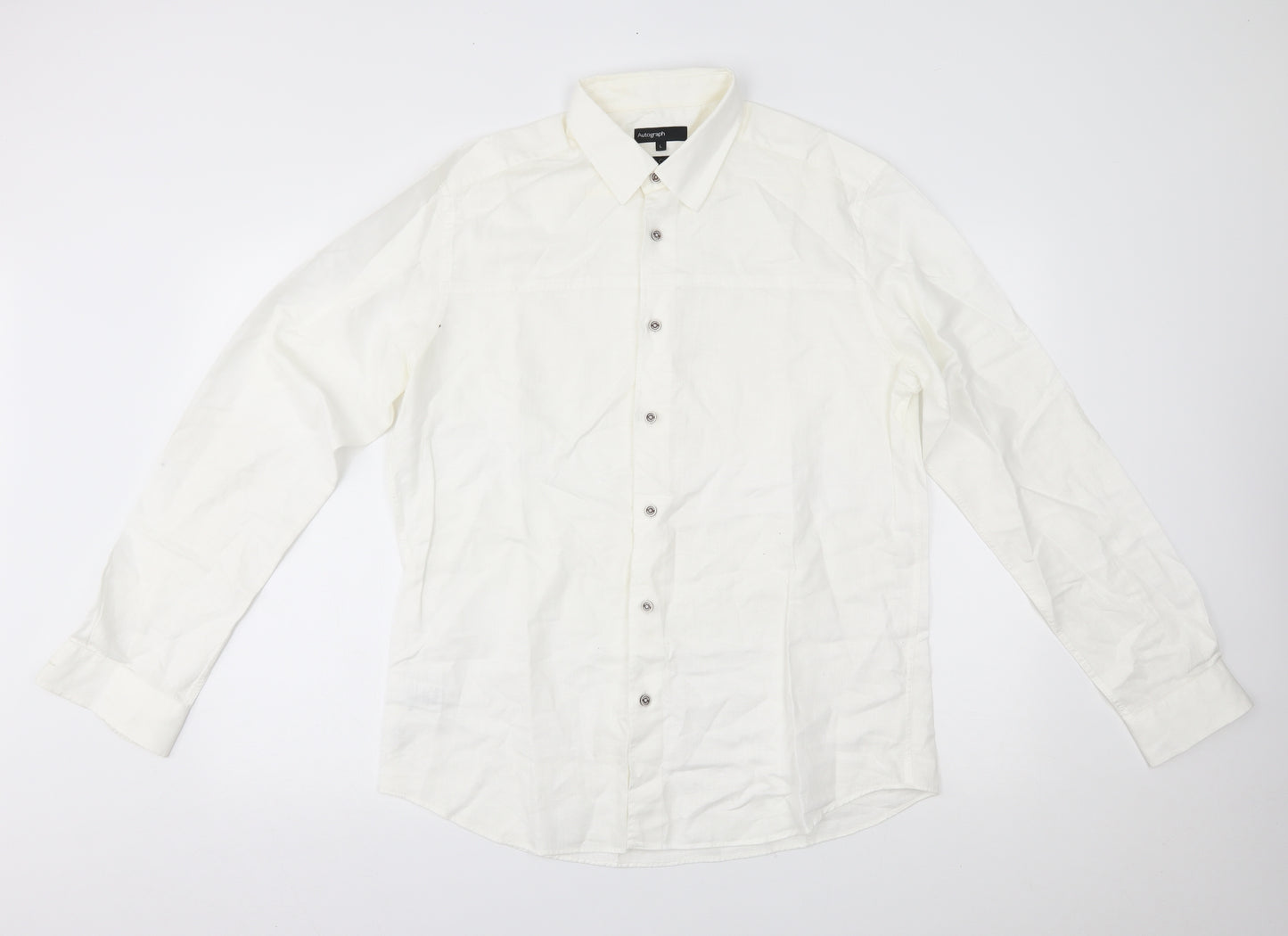 Autograph Mens White    Dress Shirt Size L