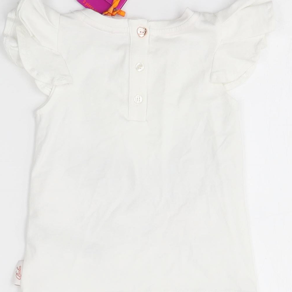 Baker Girls White   Basic Blouse Size 12-18 Months  - Unicorn