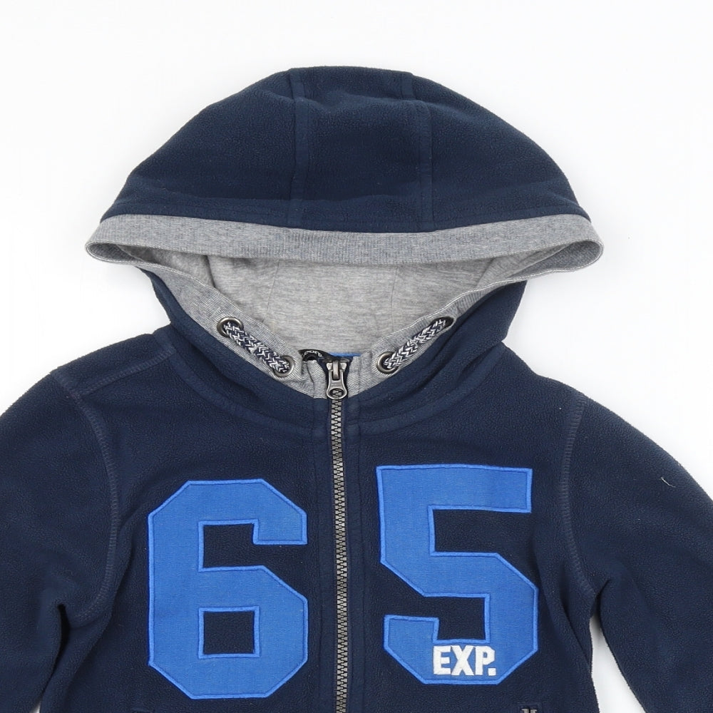 George Boys Blue   Full Zip Hoodie Size 5-6 Years