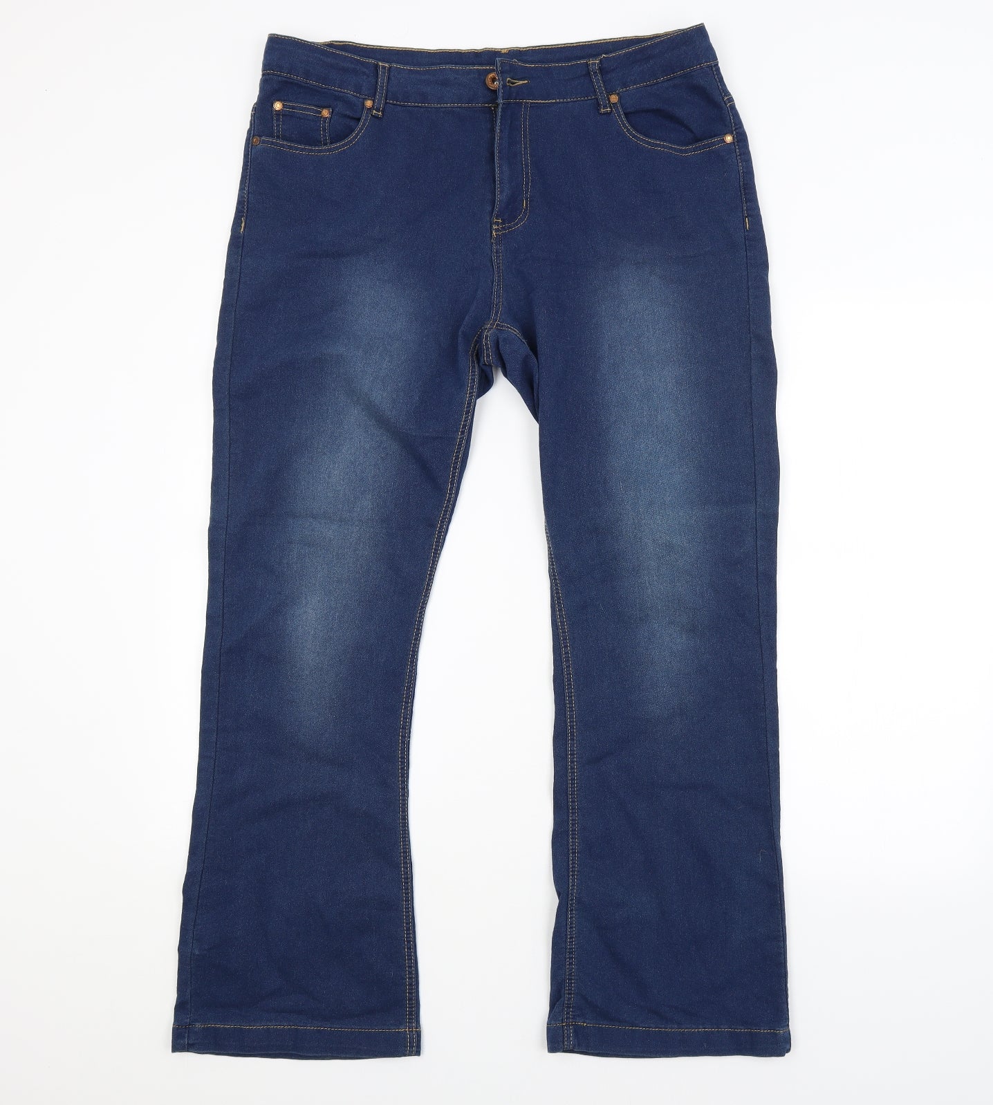 Preworn Womens Blue   Bootcut Jeans Size 16 L28 in
