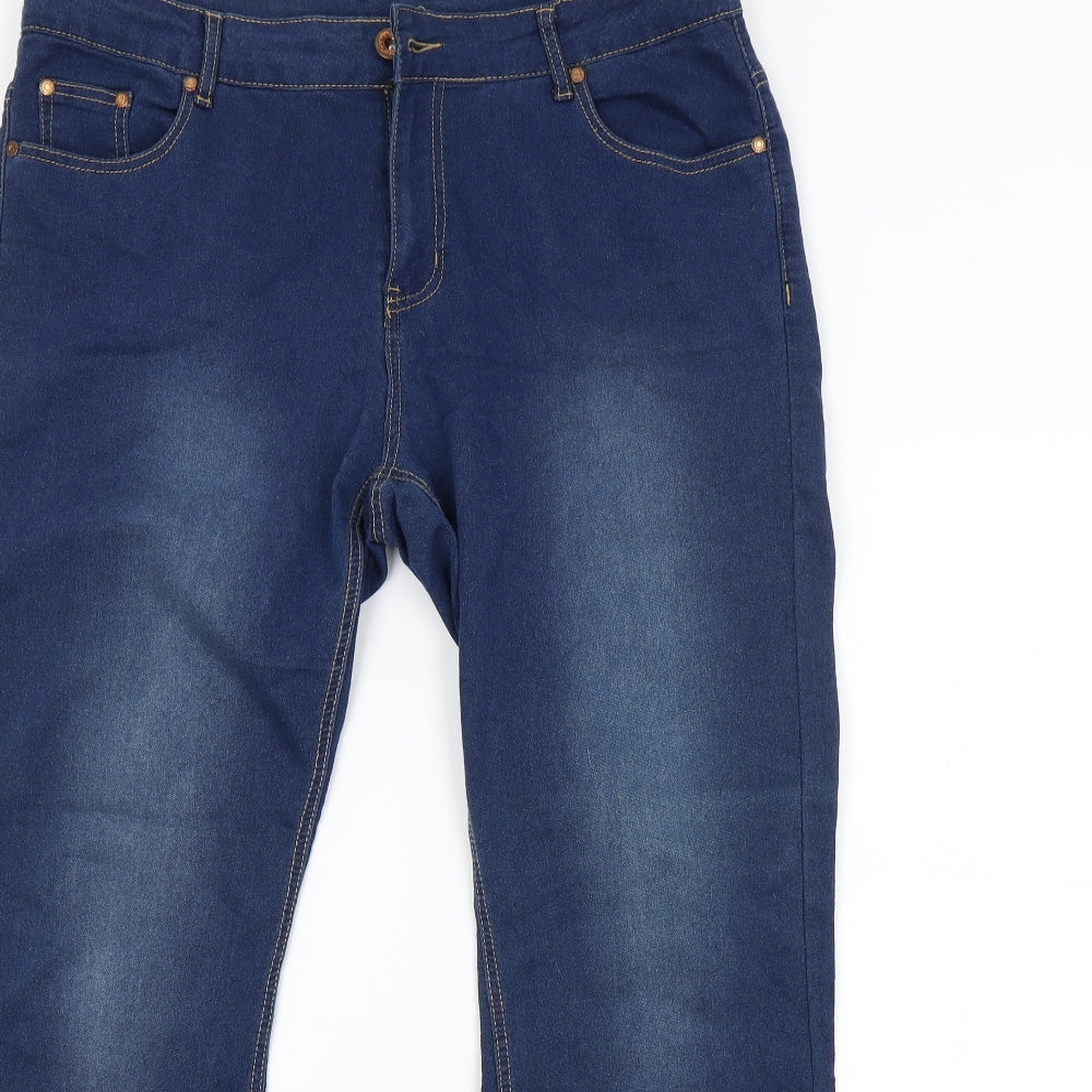 Preworn Womens Blue   Bootcut Jeans Size 16 L28 in