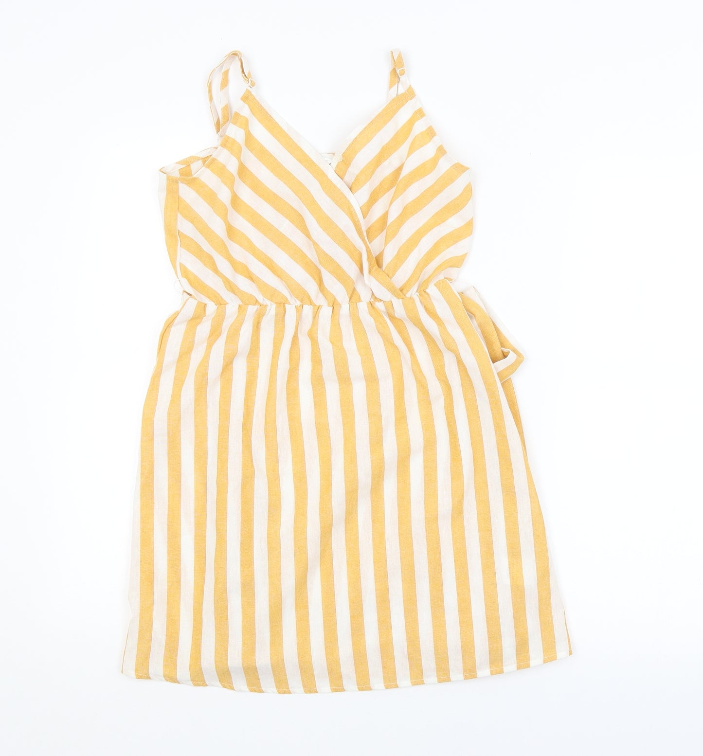 SheIn Girls Orange Striped  A-Line  Size 11-12 Years