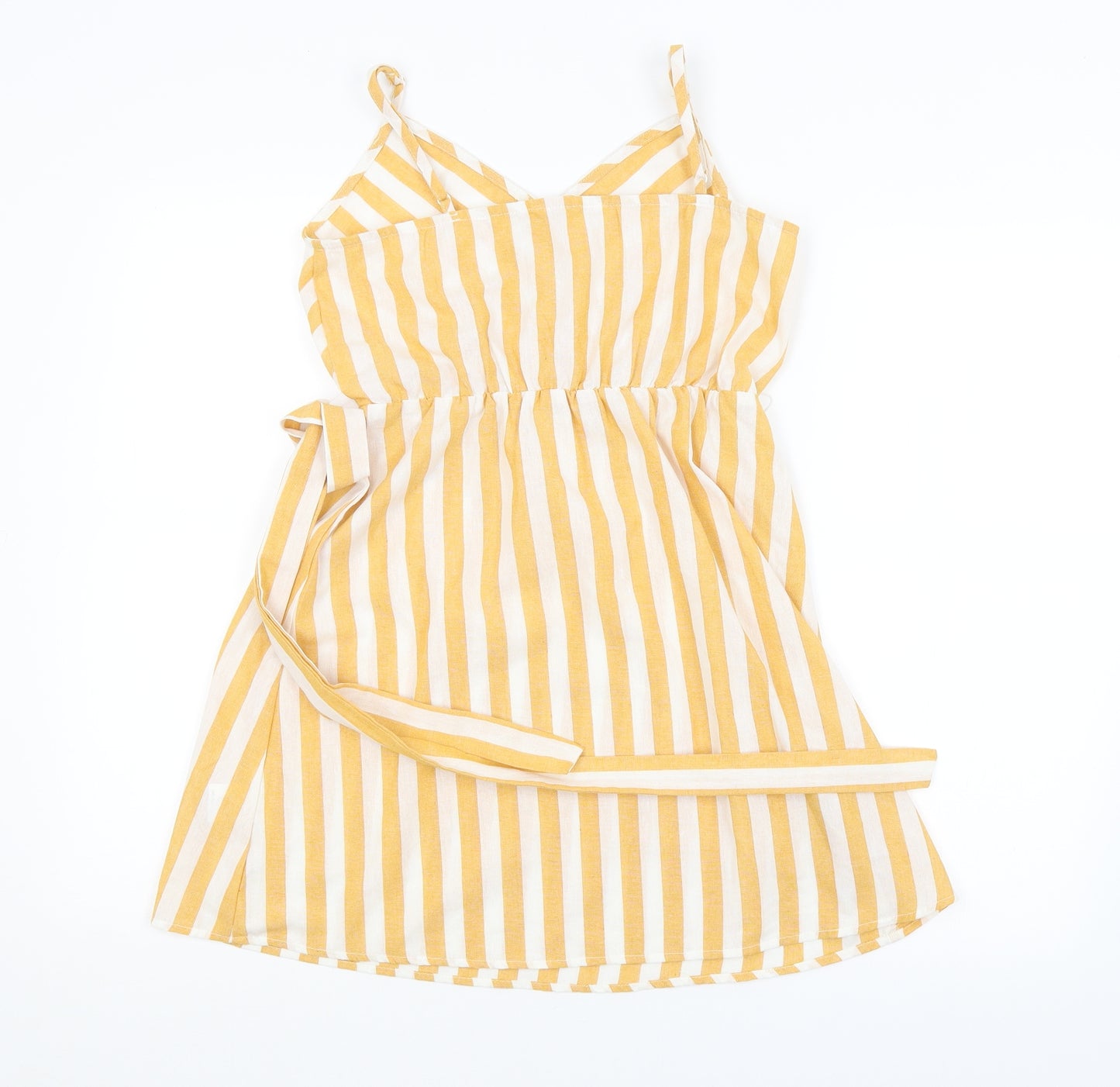 SheIn Girls Orange Striped  A-Line  Size 11-12 Years